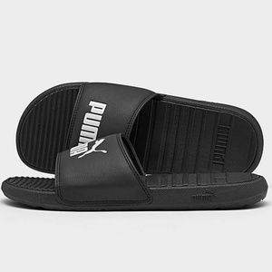 New Men's Puma Cool Cat Slides Sandals Black Colored Size 13